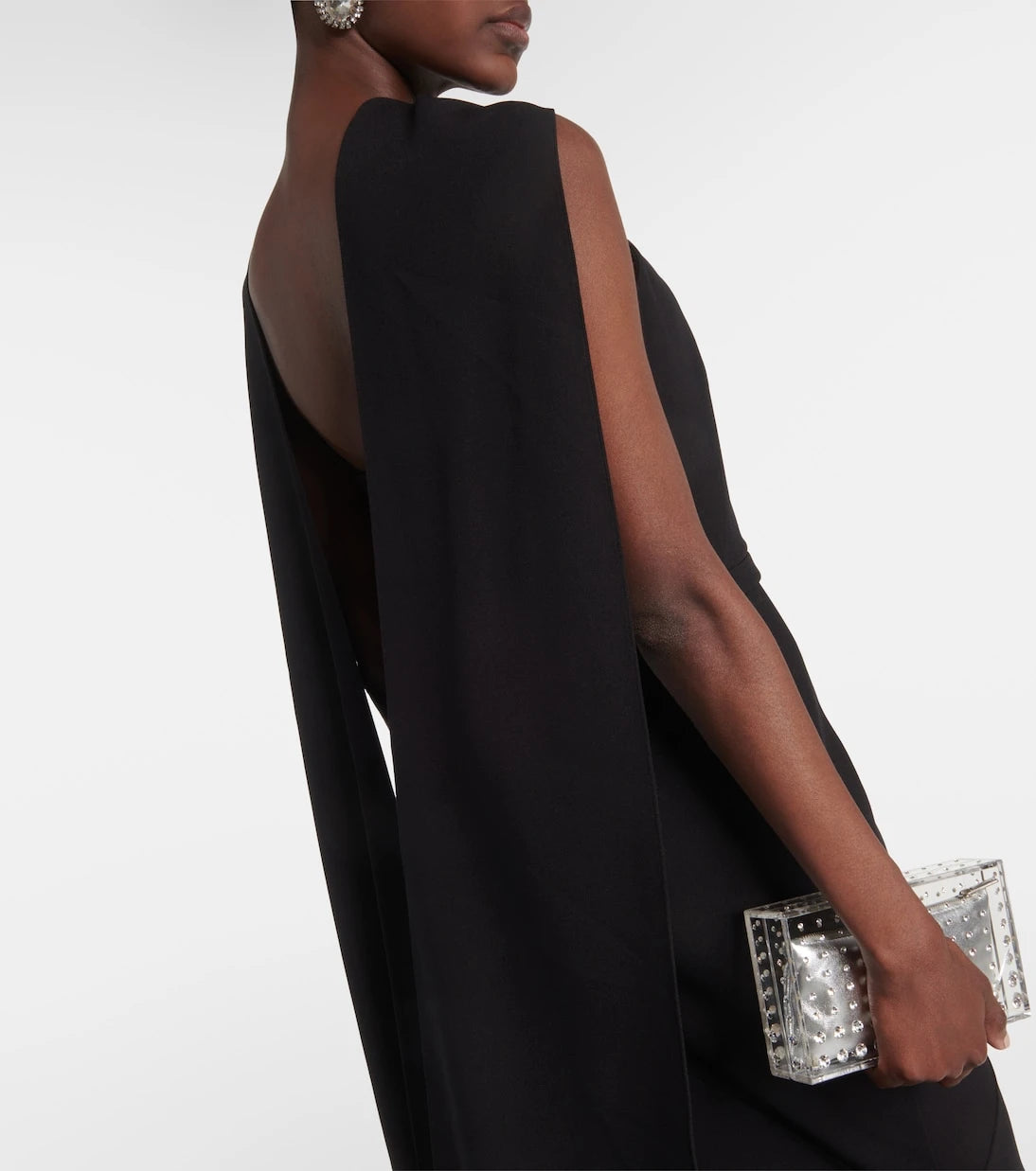 Safiyaa - Lilien caped crepe gown
