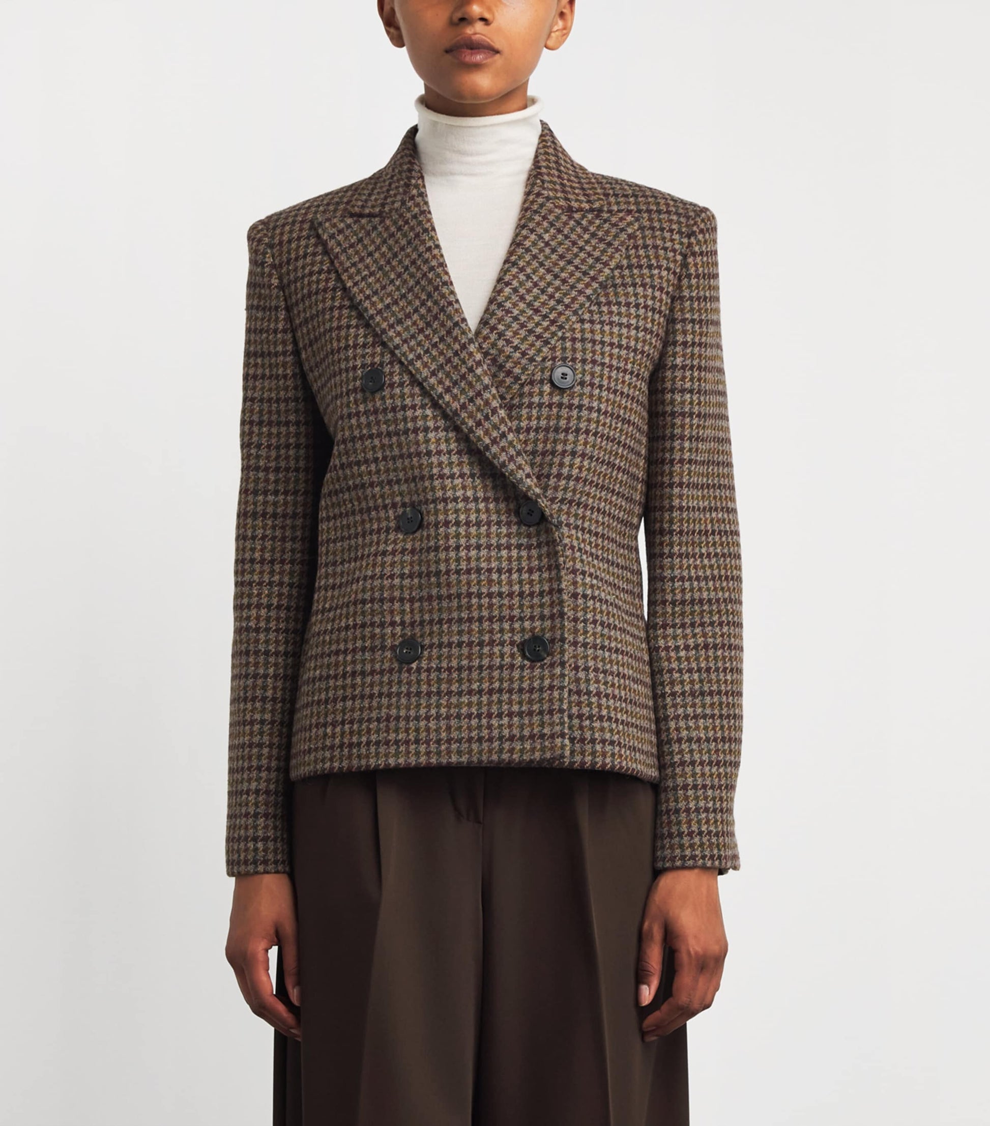 Weekend Max Mara Purple Stretch Wool Double-Breasted Blazer