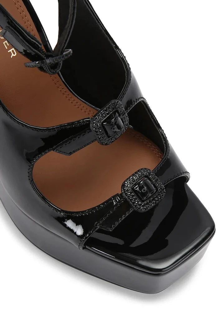 Kurt Geiger London Topuklu Deri Sandalet Buckle Platform Sdl