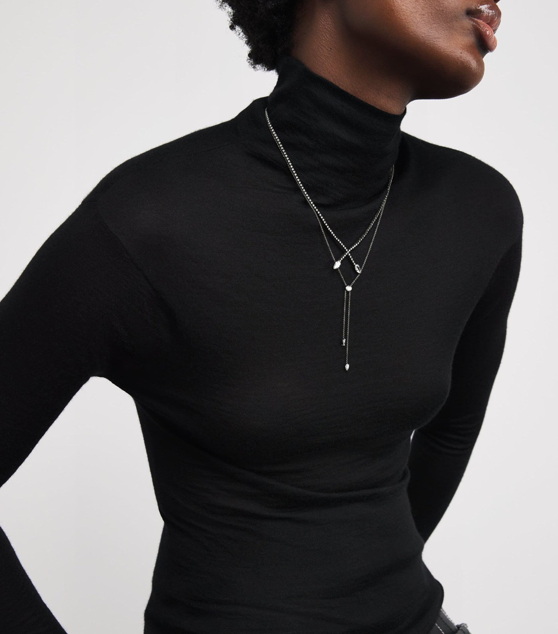 Eva Fehren Blackened White Gold and Diamond Boa Necklace