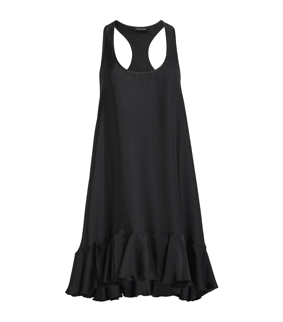 Silk-Blend Lilith Mini Dress BLACK