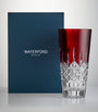 Crystal Lismore Red Vase (25cm)