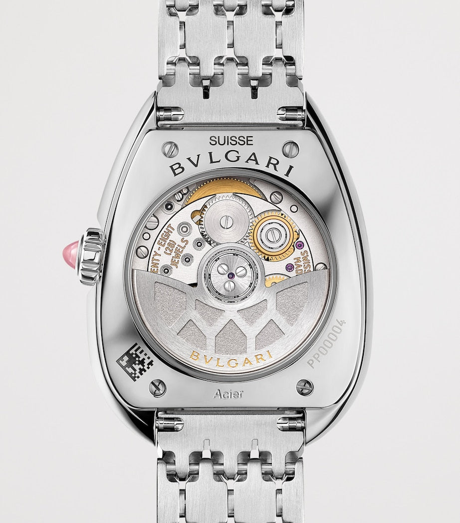 Stainless Steel and Diamond Serpenti Seduttori Watch 34mm