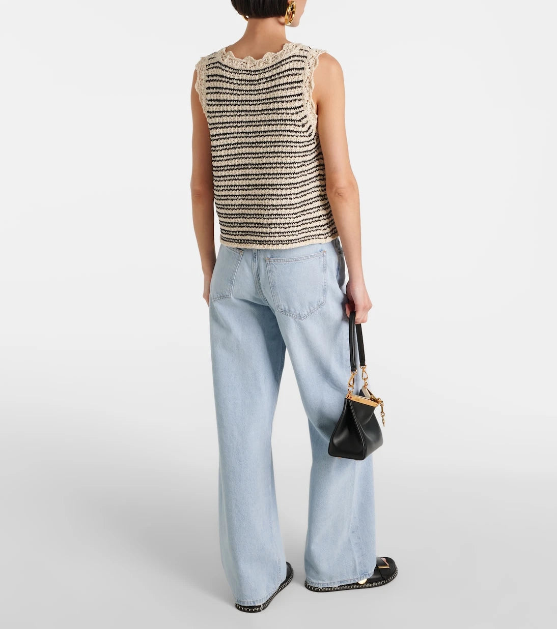 Velvet - Sophie striped cotton-blend vest