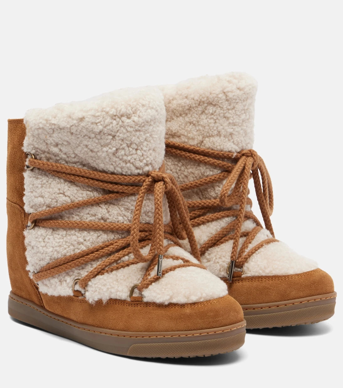 Isabel Marant - Nowles shearling and suede snow boots