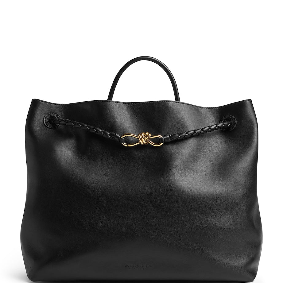 Bottega Veneta Black Large Andiamo Shoulder Bag