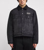 Black Logo Trucker Denim Jacket