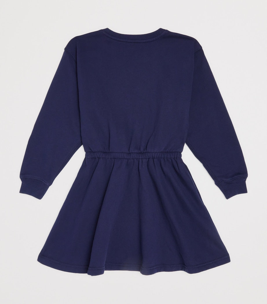 Ralph Lauren Kids Navy Cotton-Blend Polo Bear Sweatshirt Dress (2-7 Years)