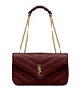 Saint Laurent Burgundy Medium Loulou Shoulder Bag