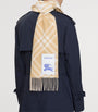 Burberry Beige Cashmere Check Scarf