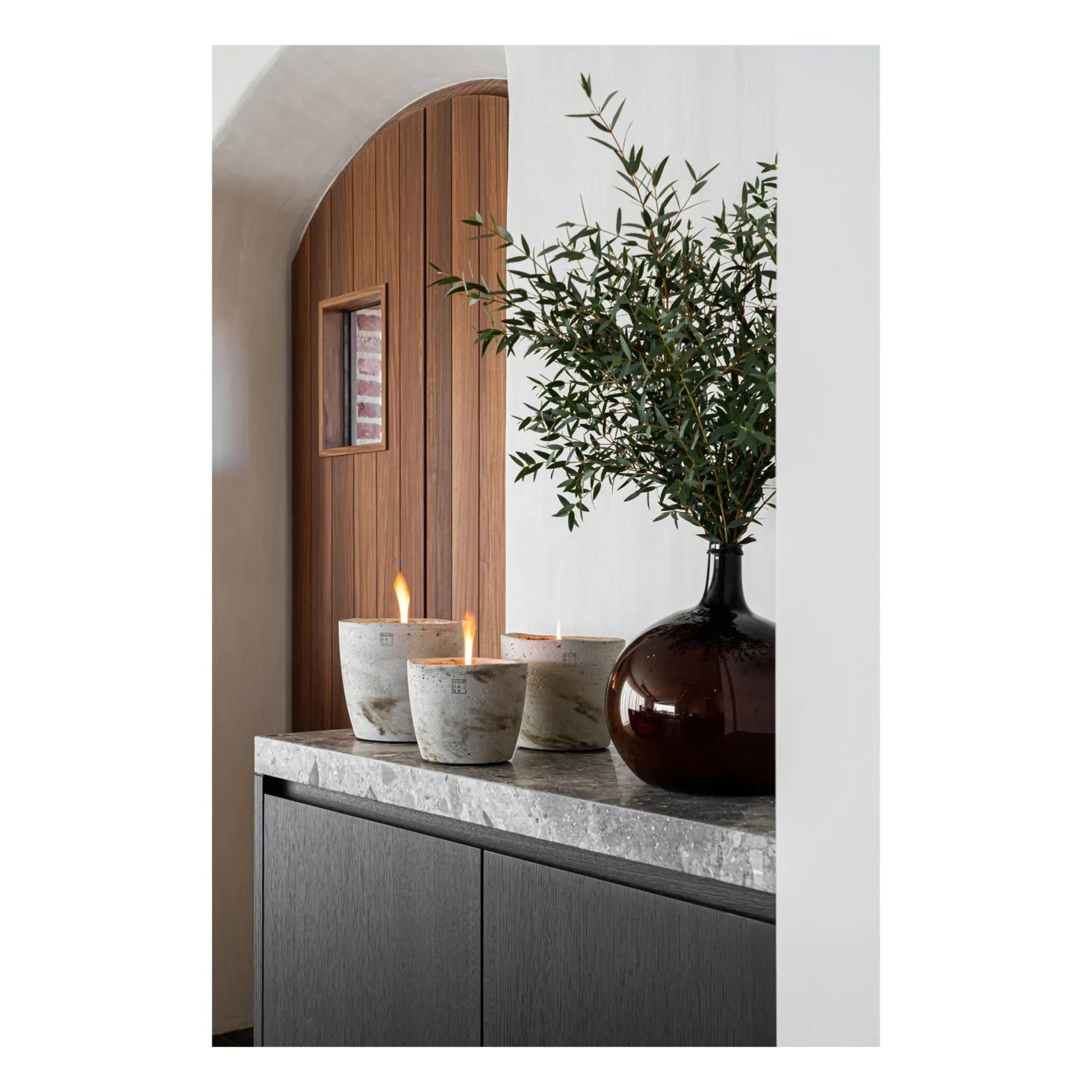 Mon Dada - Neutral scented outdoor candle - L | Blanc/Écru
