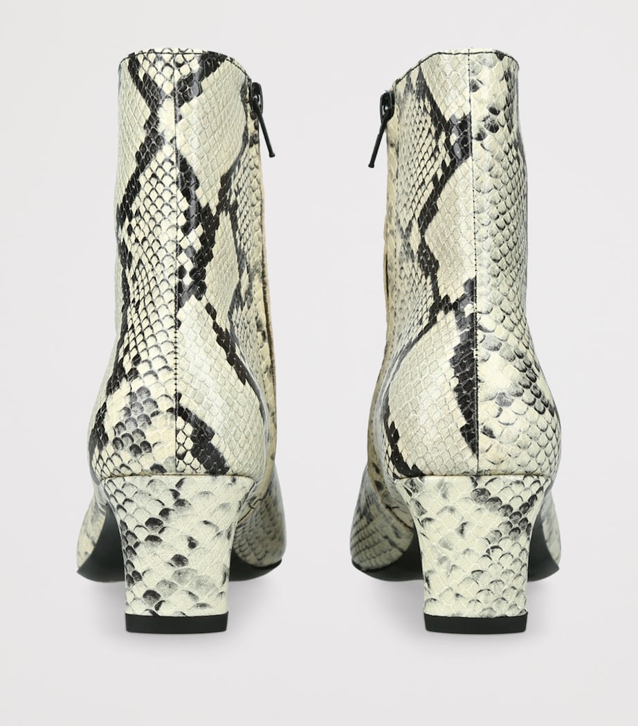 STAUD White Leather Wally Ankle Boots 55