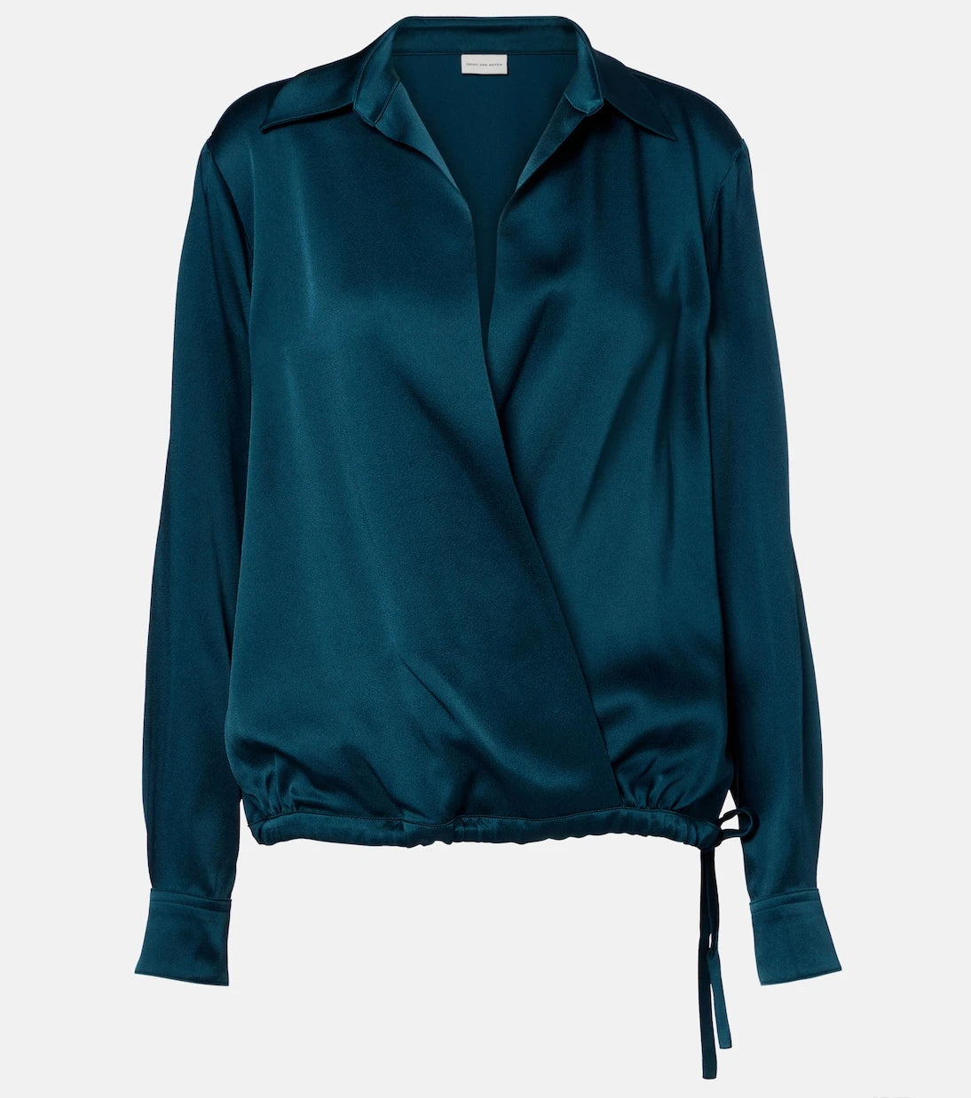 Dries Van Noten - Satin wrap top