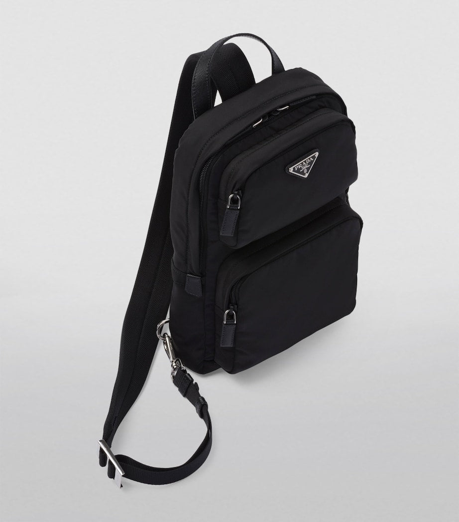 Prada Re-Nylon and Saffiano Leather Backpack
