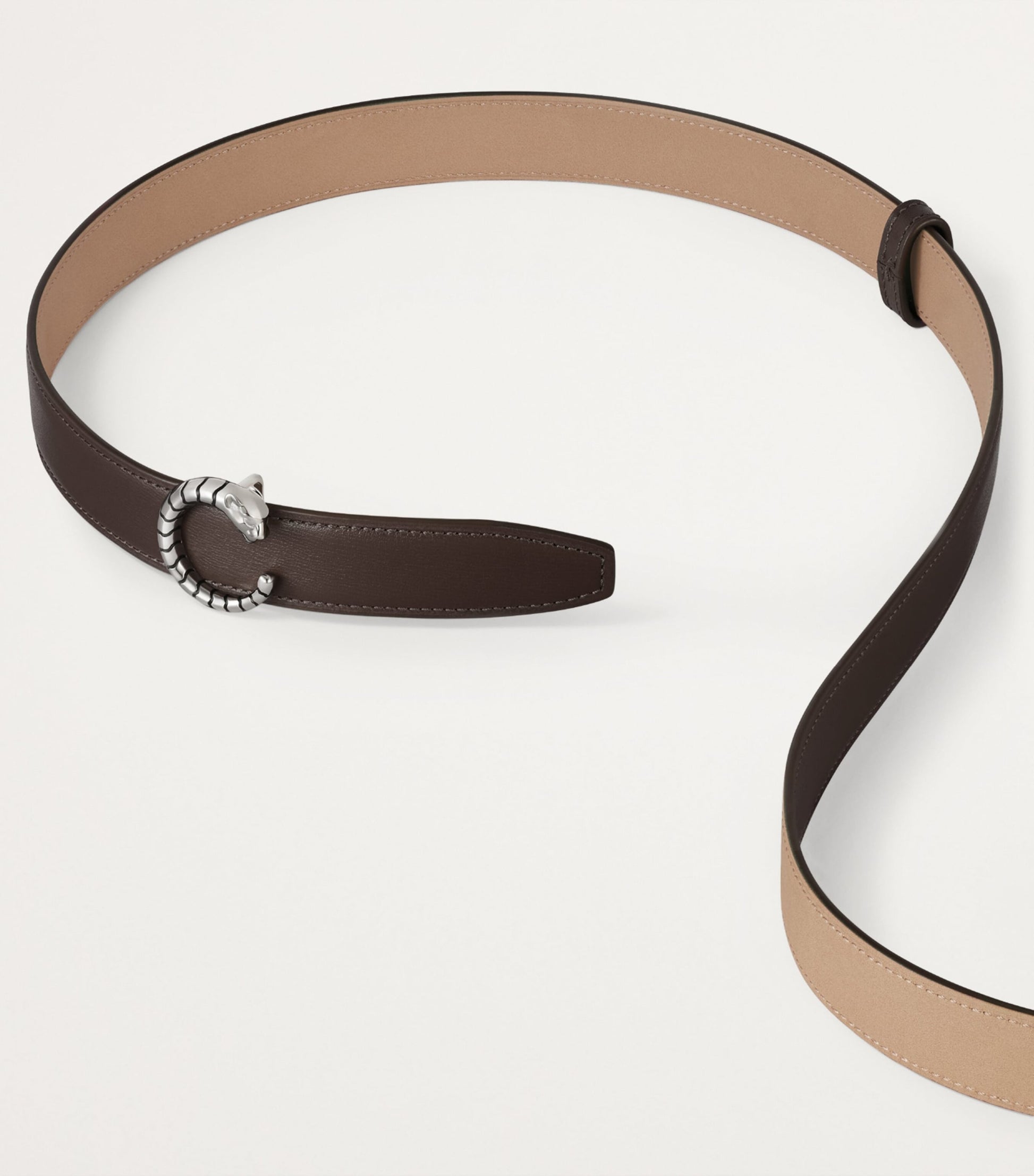 Cartier Brown Large Leather Panthère de Cartier Belt (95cm)