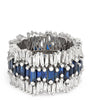 White Gold, Diamond and Sapphire One Of A Kind Ring (Size 6.75)