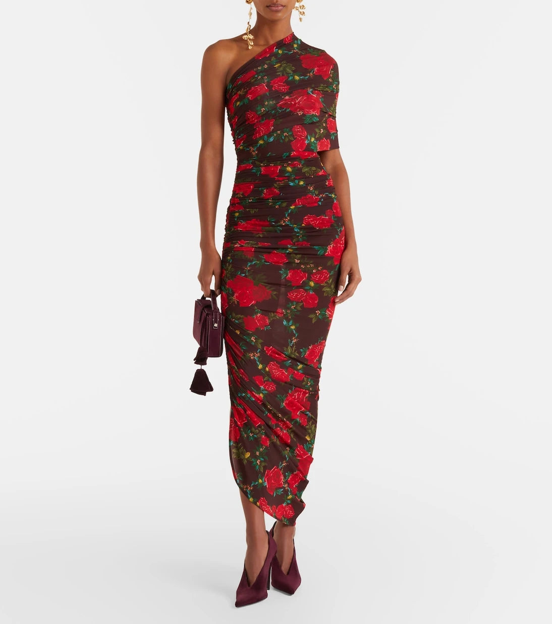 Magda Butrym - Floral ruched midi dress