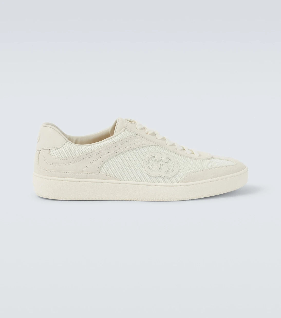 Gucci - G75 suede and canvas sneakers
