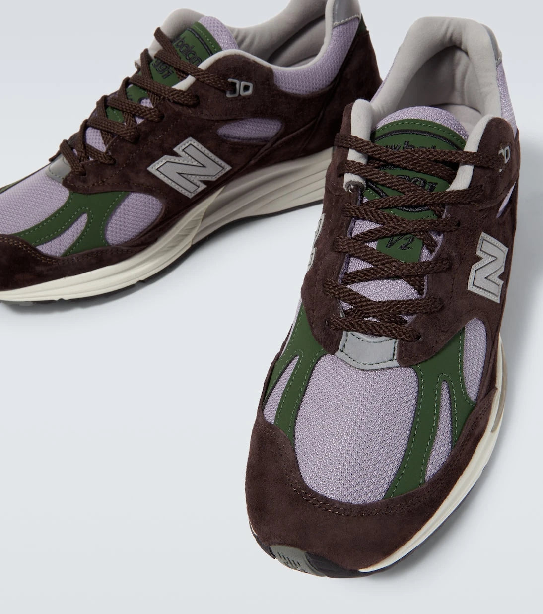 New Balance - 991v2 suede-trimmed sneakers