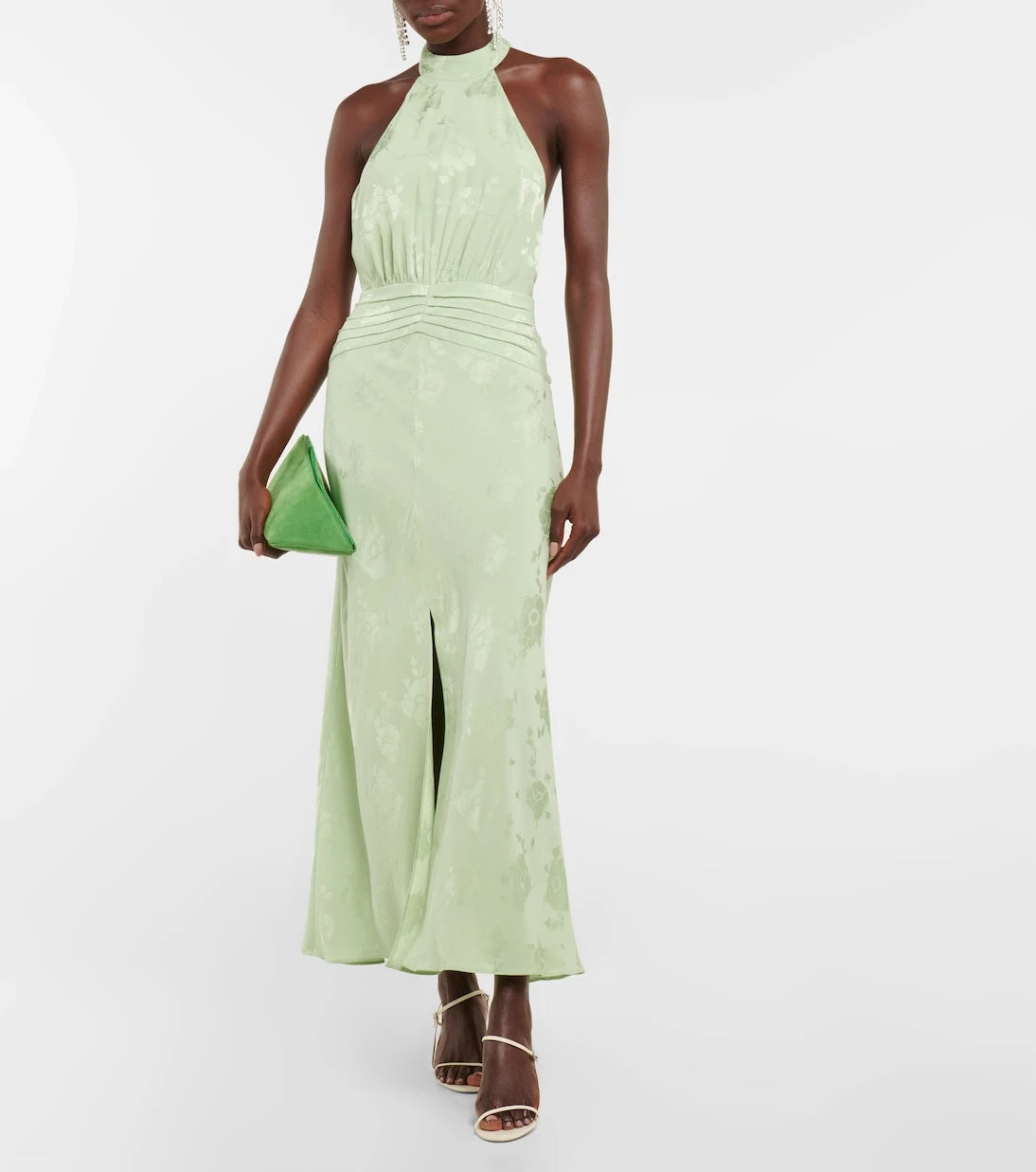 Rixo - Kendra floral halterneck dress