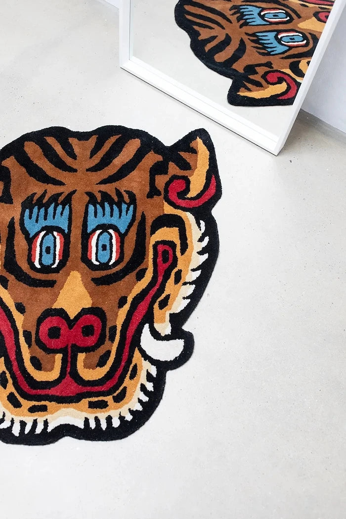 Вълнен килим Bongusta Tiger Face 92 x 100 cm