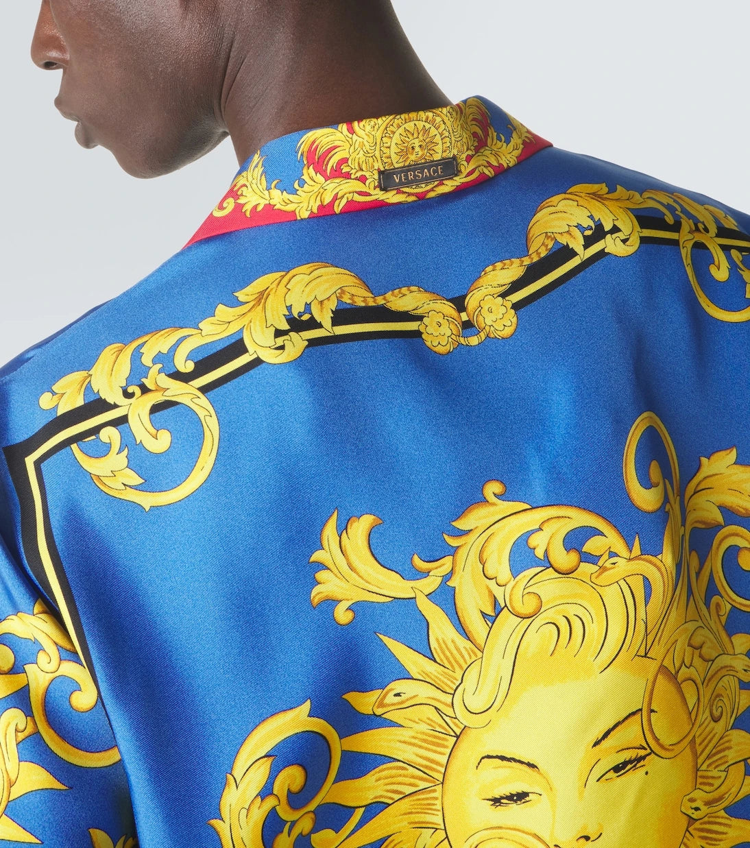 Versace - Baskılı ipek bowling gömleği