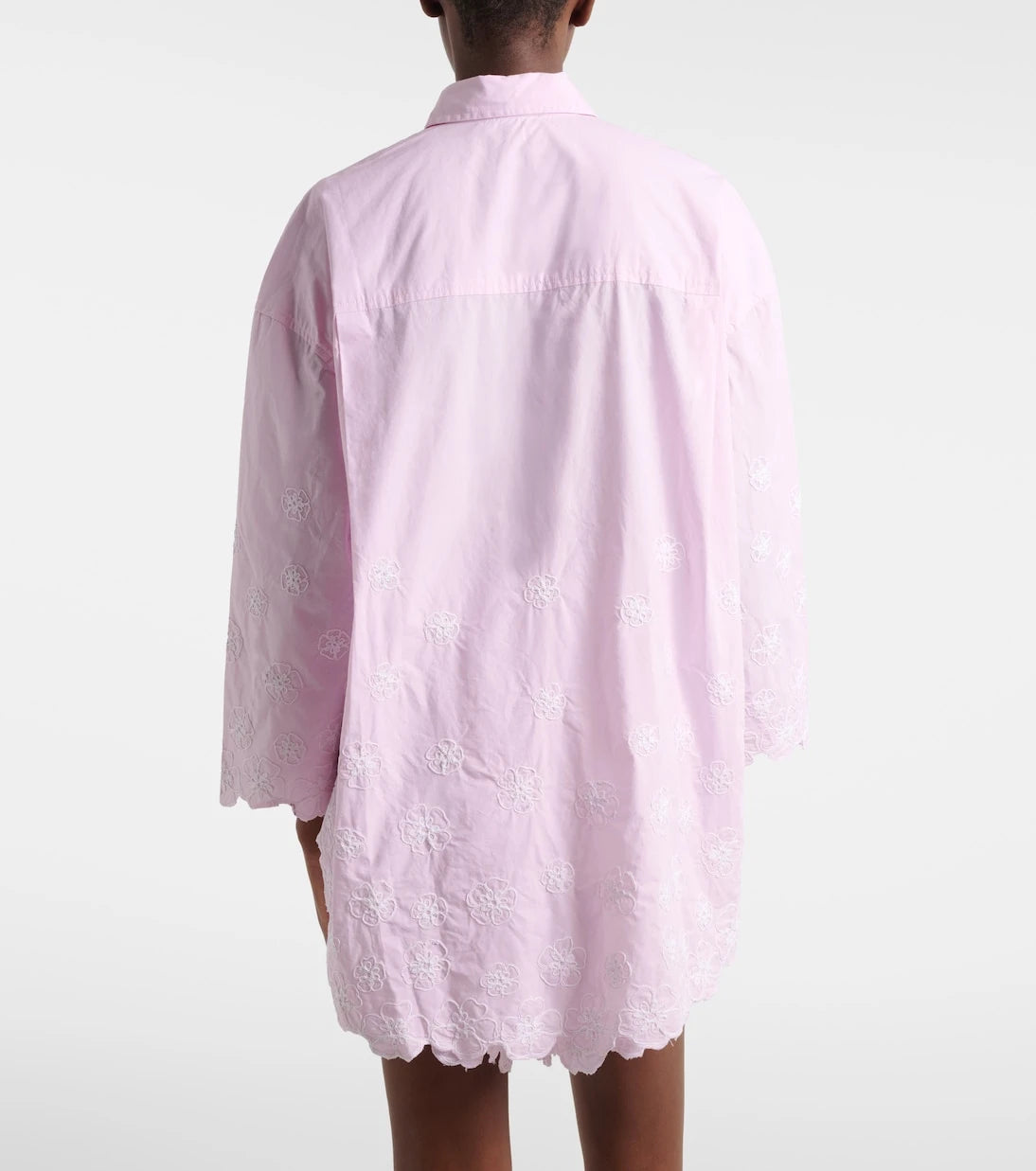 Juliet Dunn - Embroidered cotton poplin shirt