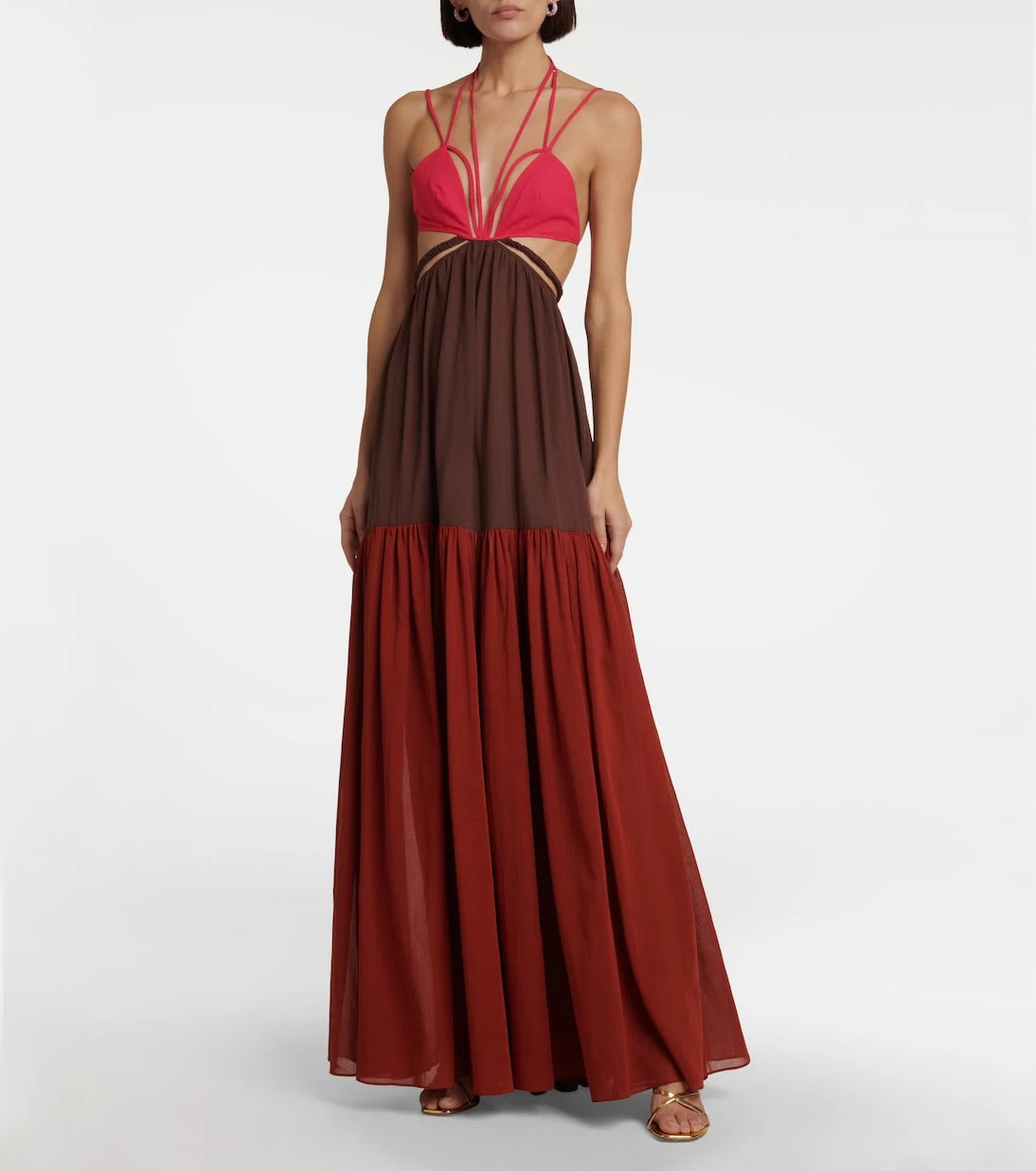 Nensi Dojaka - Cutout cotton maxi dress