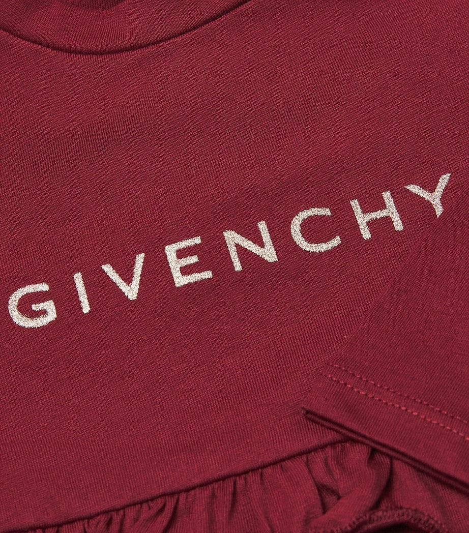 Red Cotton Logo Dress (6 Months-3 Years)