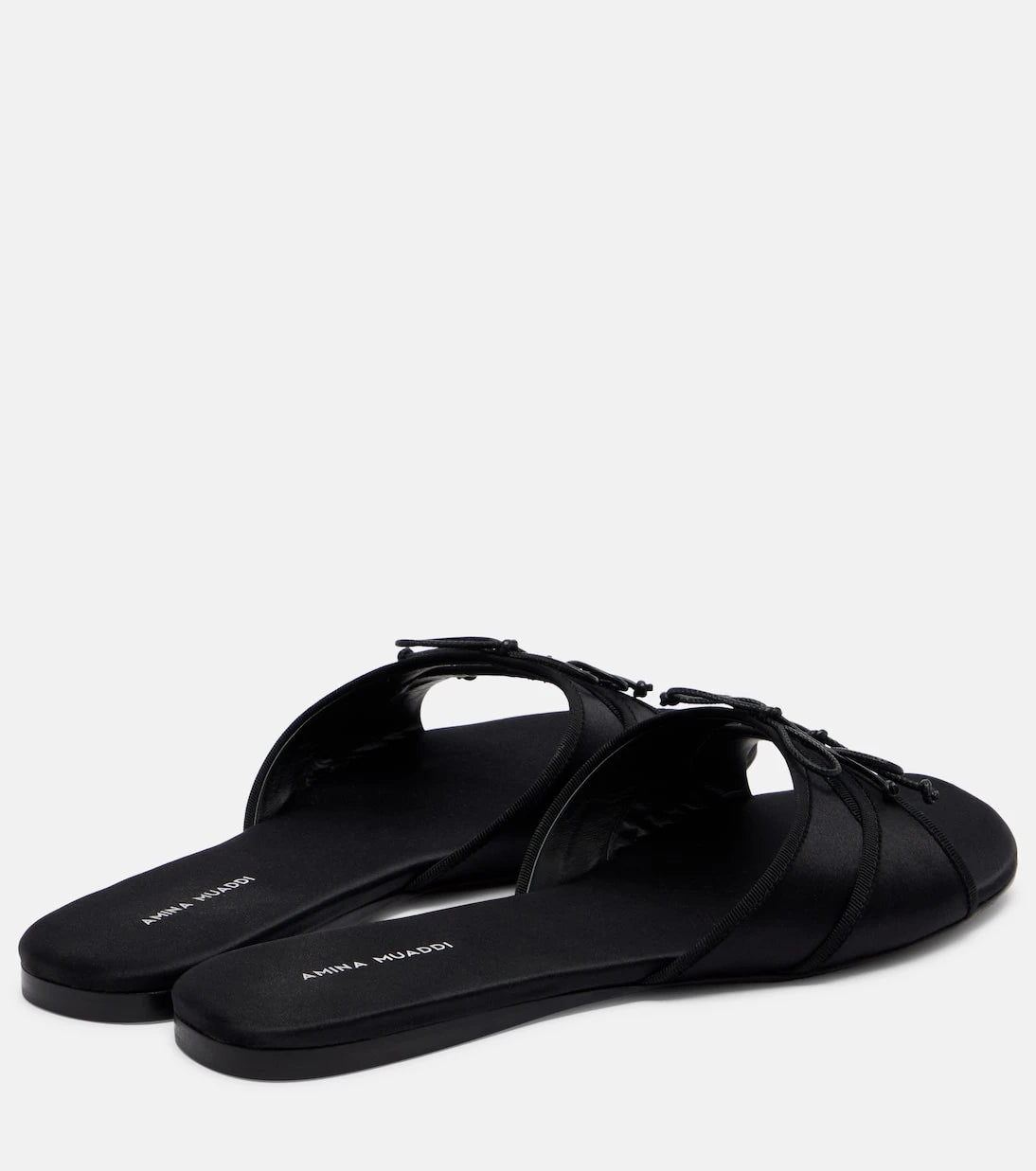 Amina Muaddi - Eleonora bow-detail satin sandals