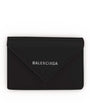 Balenciaga Black Mini Leather Papier Wallet