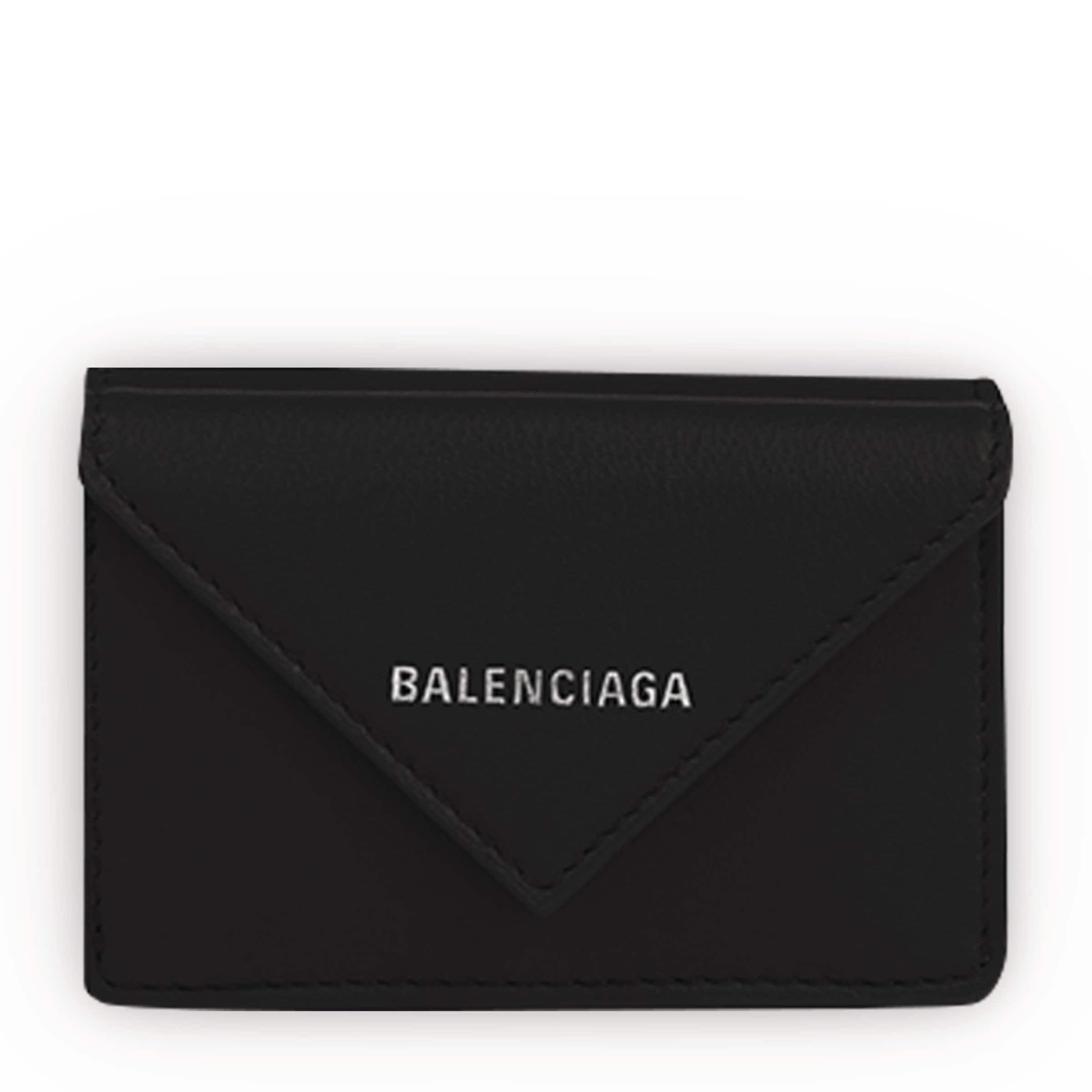 Balenciaga Black Mini Leather Papier Wallet