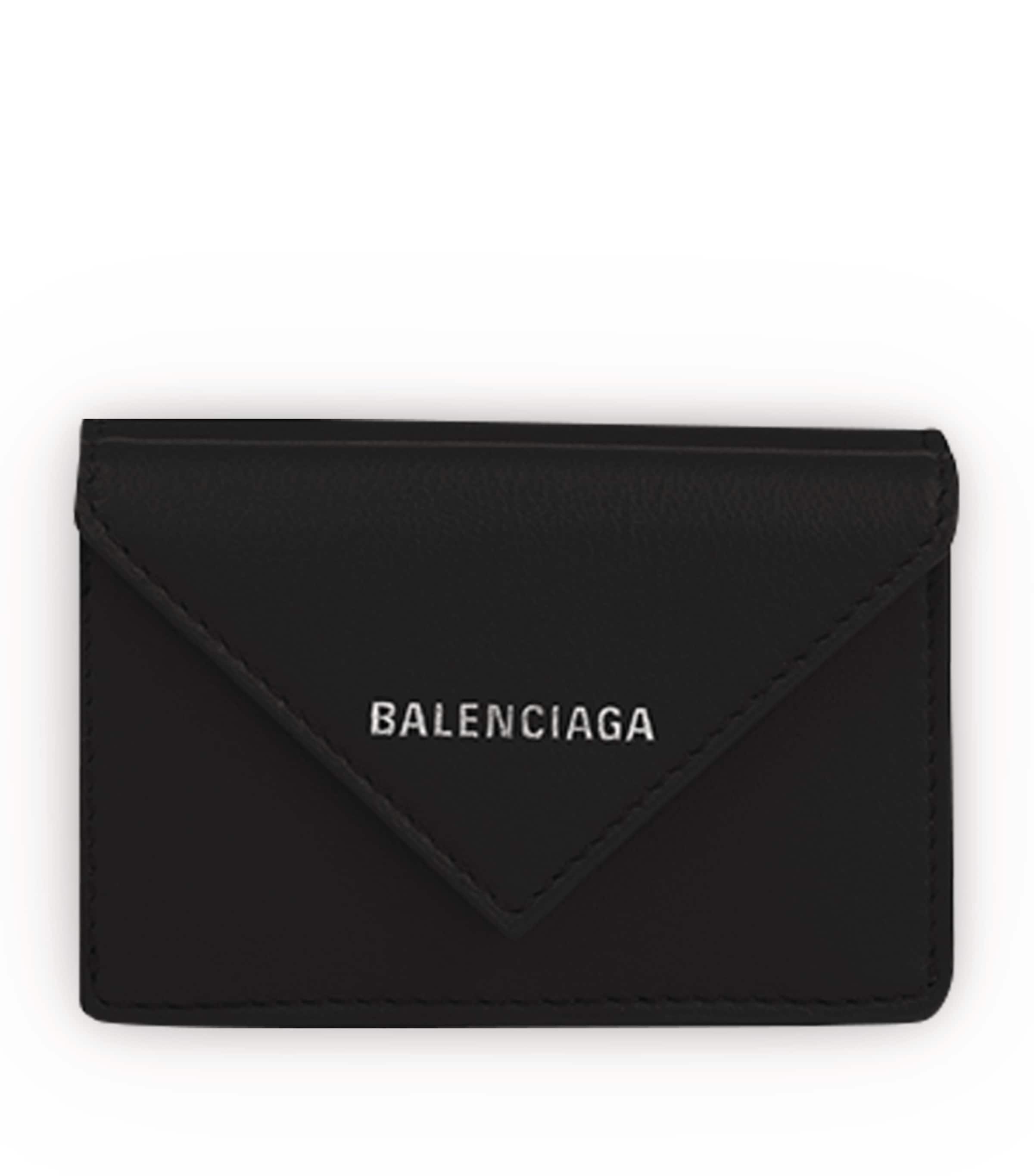 Balenciaga Black Mini Leather Papier Wallet