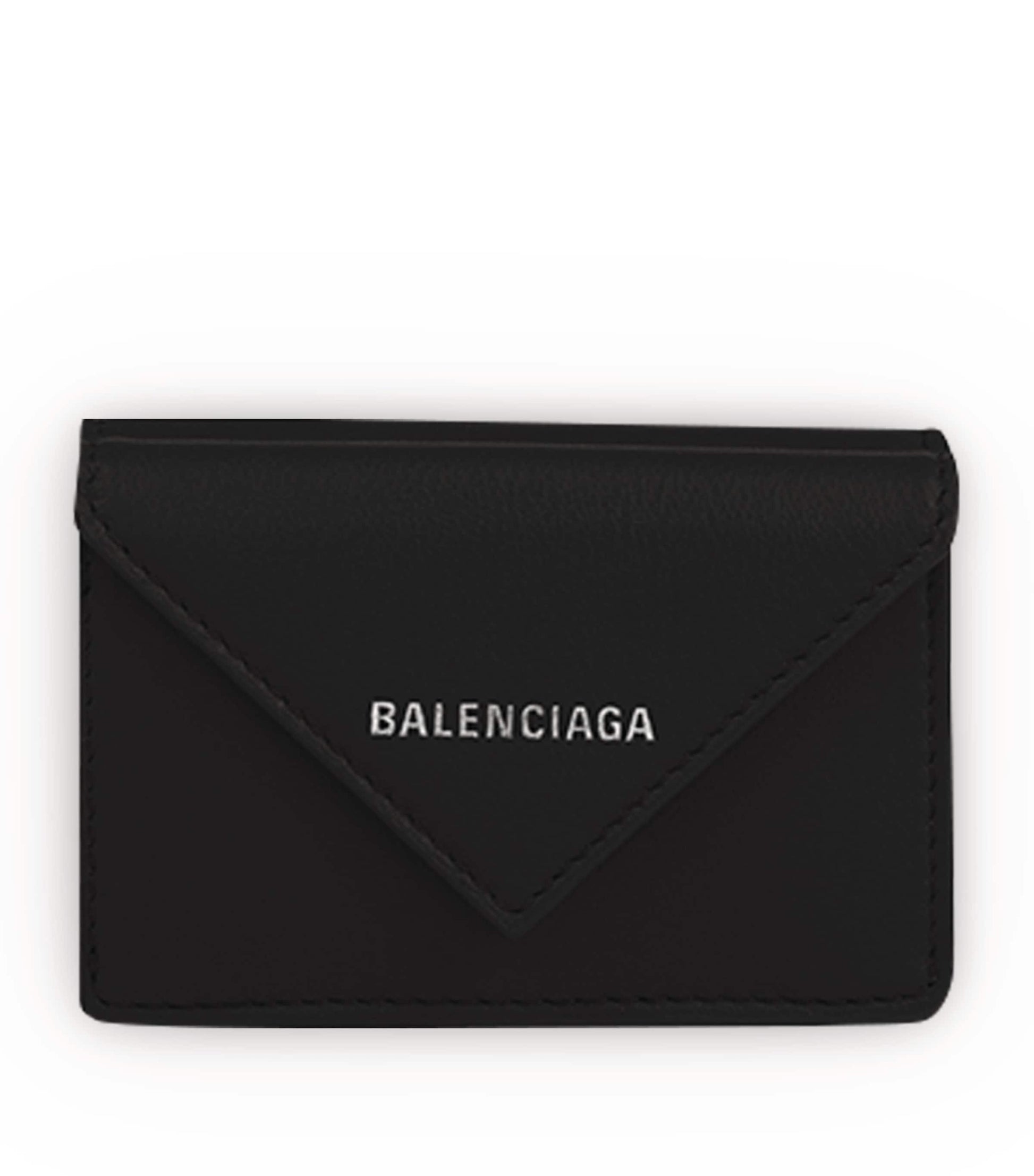 Balenciaga Black Mini Leather Papier Wallet