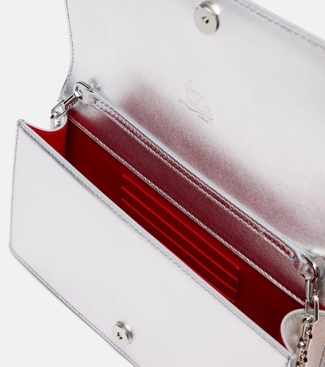 Christian Louboutin - Bettina metallic leather clutch