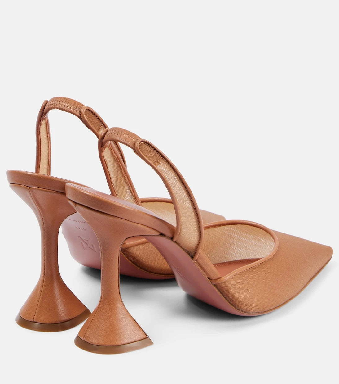 Amina Muaddi - Holli mesh slingback pumps