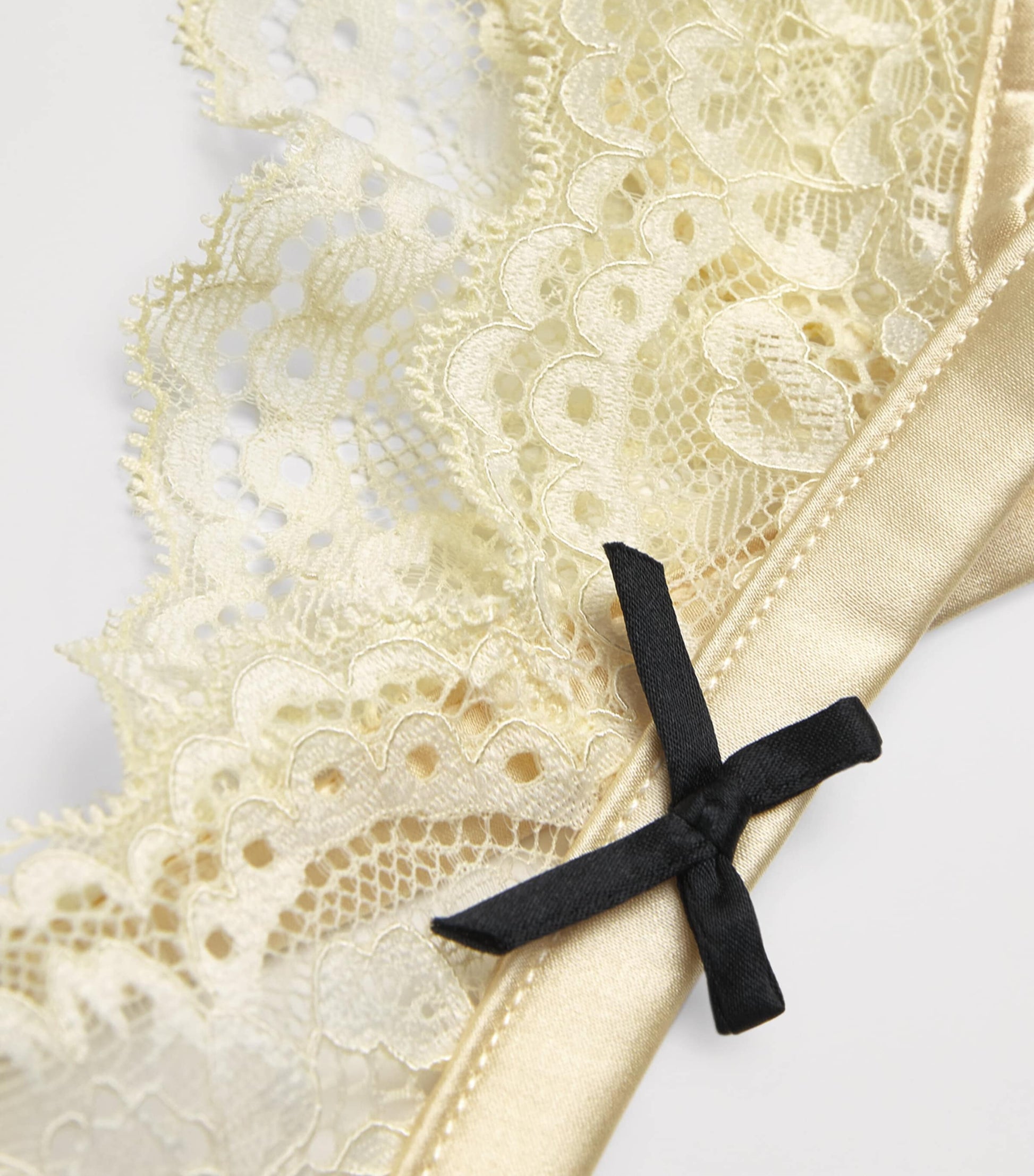 Yellow Lace Bianca Suspender Belt