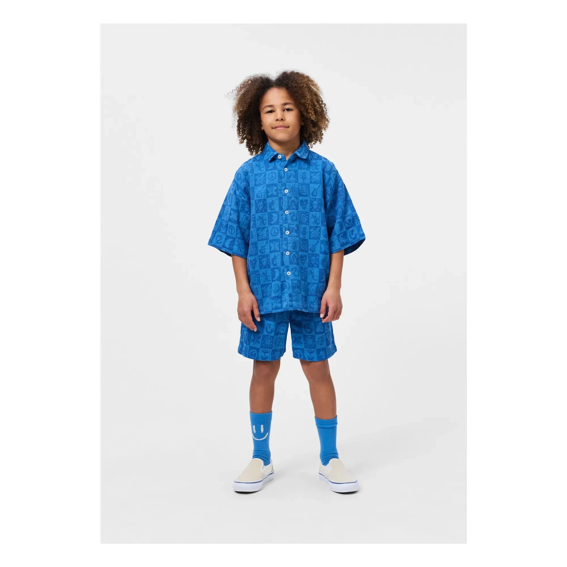 Molo - Arto Damier Short  | Blue