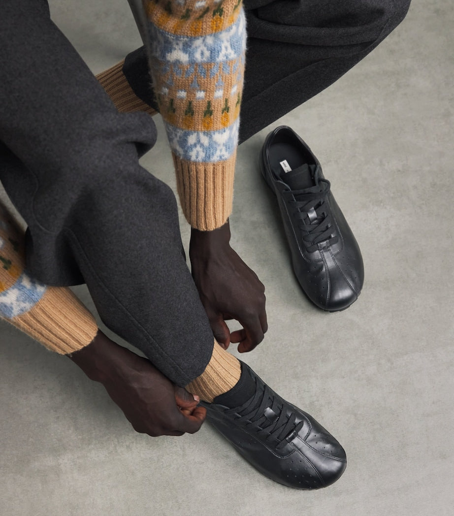 Nappa Leather Step Sneakers