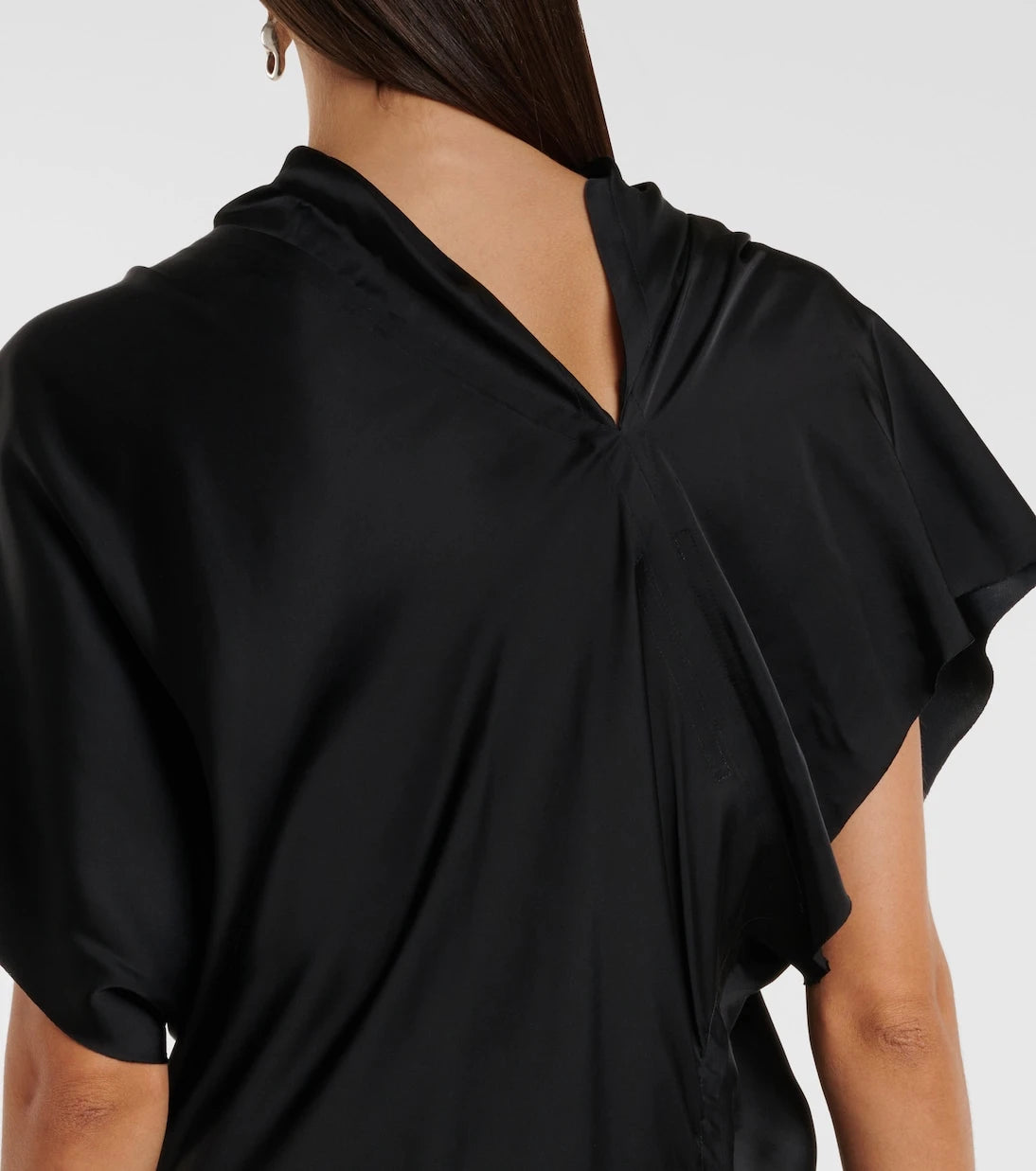 Rick Owens - Seb draped charmeuse midi dress
