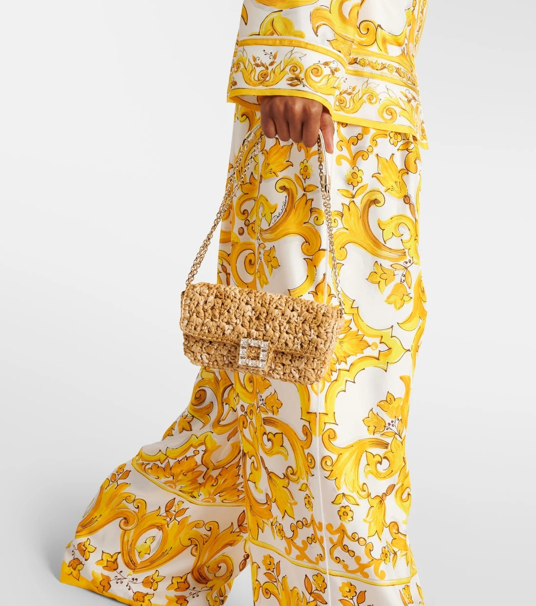 Roger Vivier - Jeux De Fille raffia-effect shoulder bag