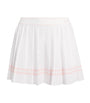 Embroidered Vendome Script Pleated Mini Skort WHITE