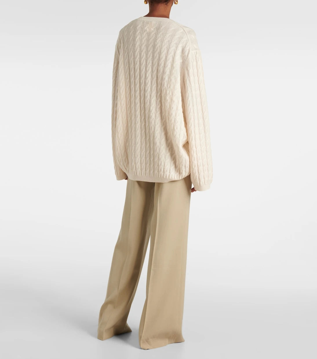 Jardin des Orangers - Cable-knit wool and cashmere sweater