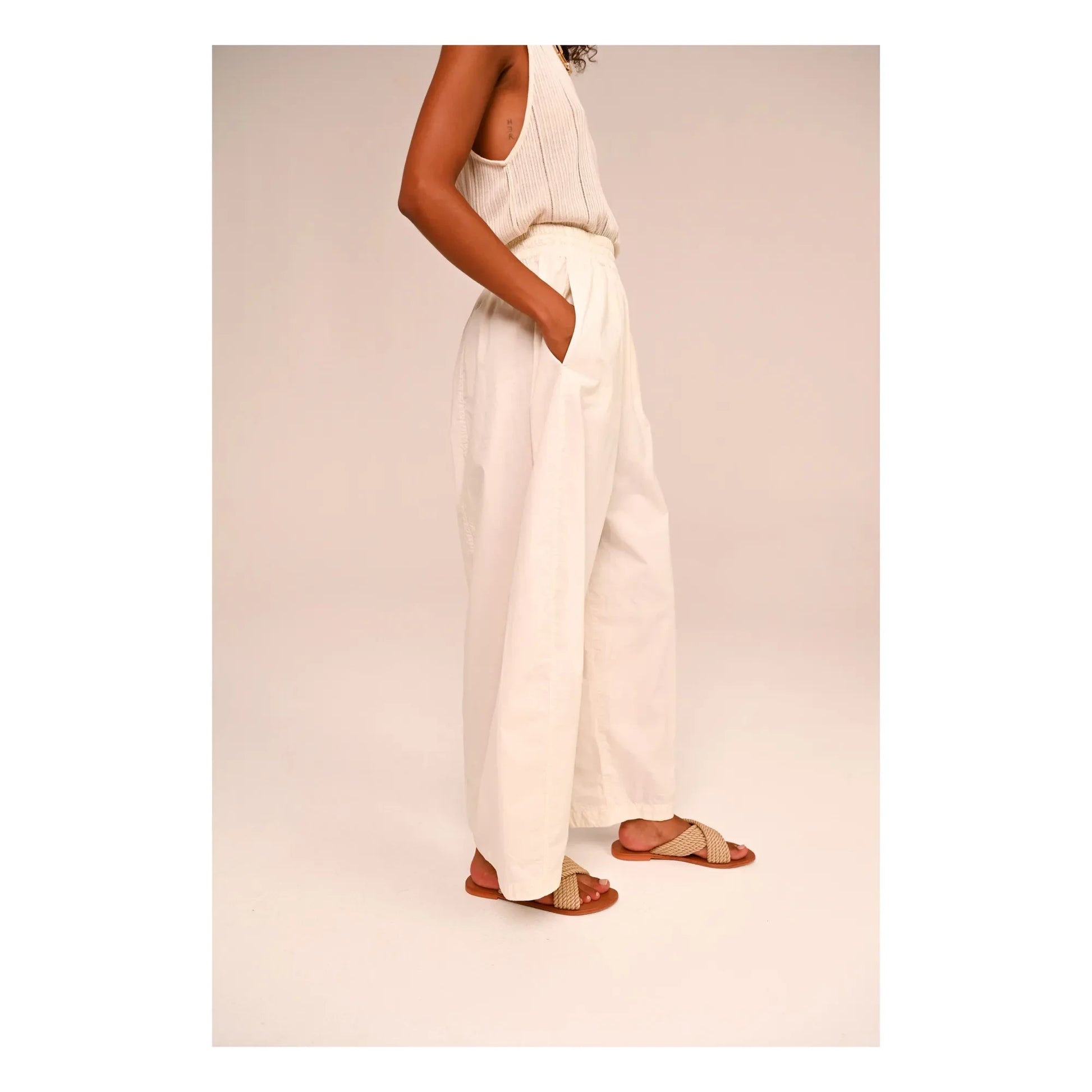 Sacrécoeur - Liam Popeline Pants | Ecru