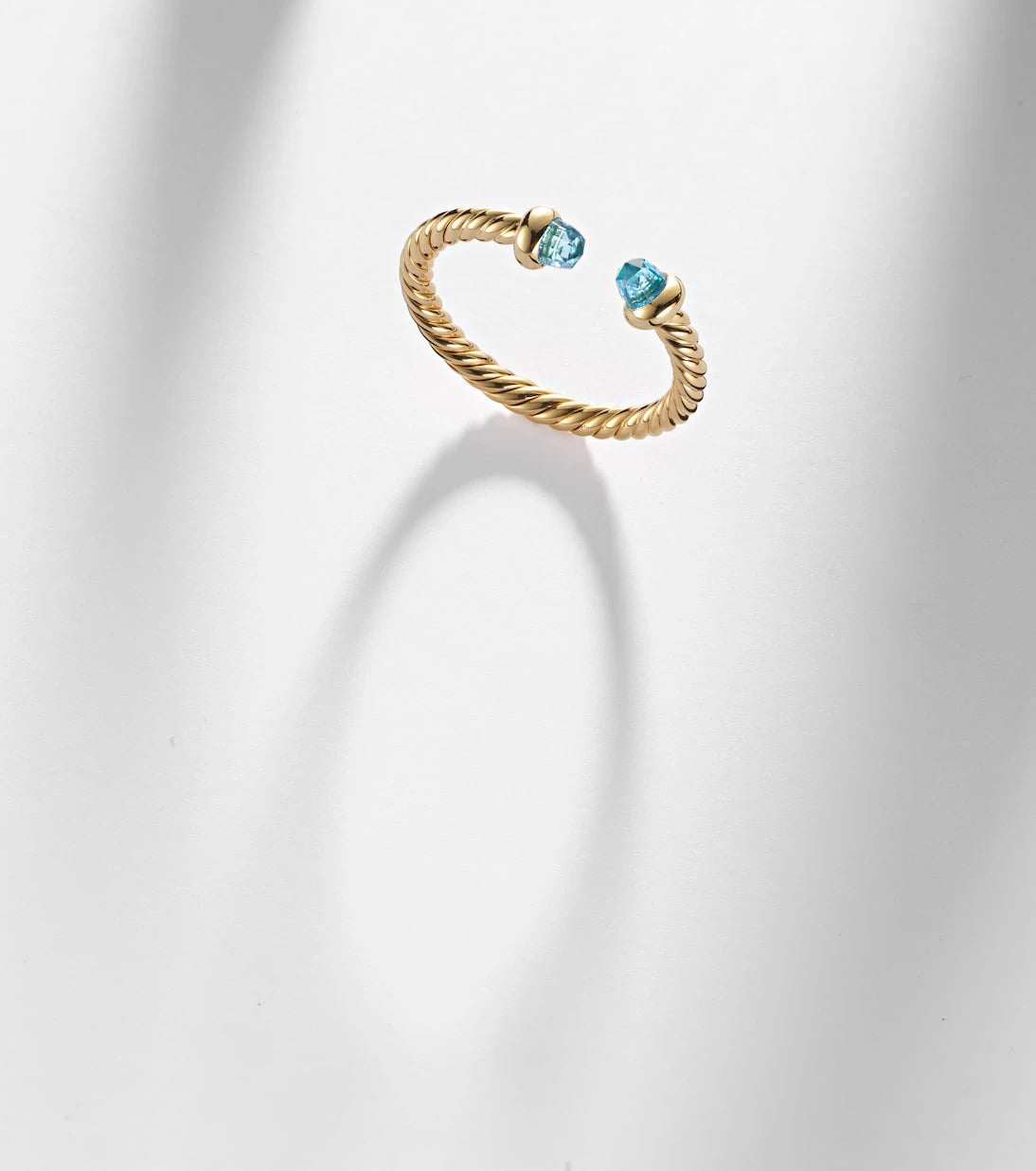 David Yurman - Cablespira® Micro 18kt gold ring with topaz