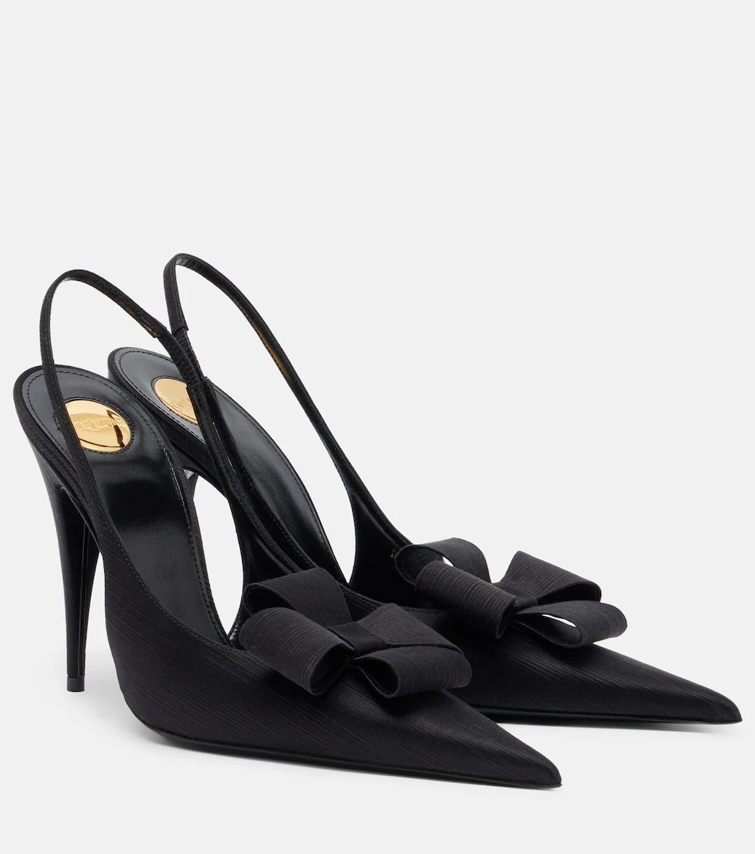 Saint Laurent - Tea bow-detail slingback pumps