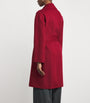 Joseph Red Wool-Cashmere Costa Wrap Coat