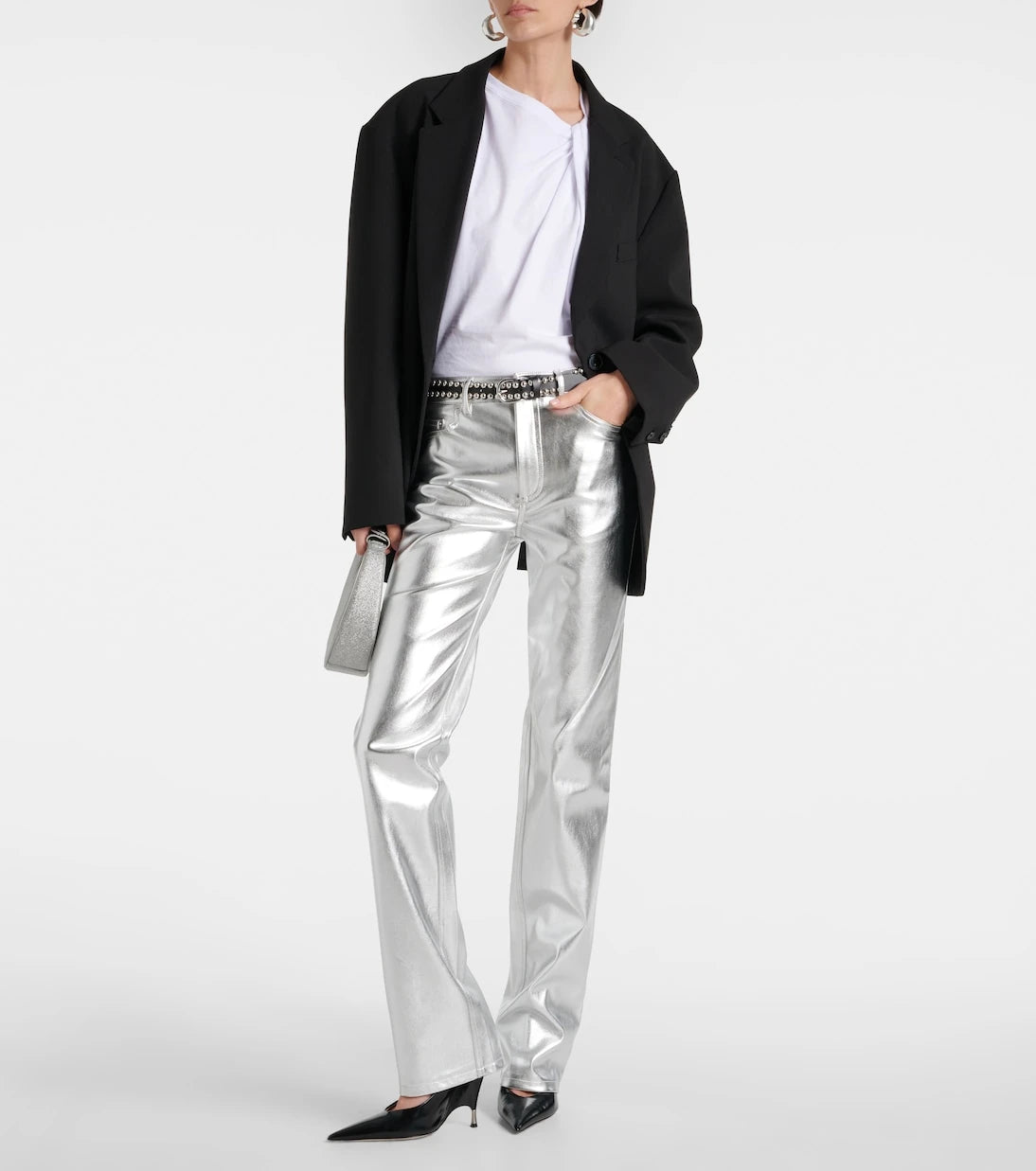 Staud - Chisel faux leather straight-leg pants