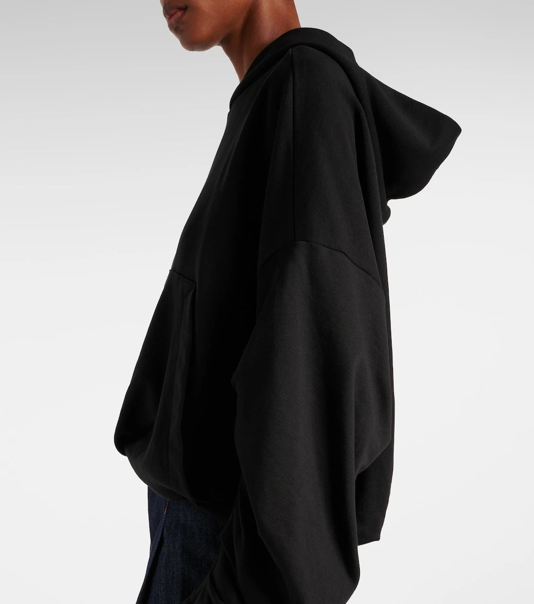 Dries Van Noten - Oversized draped cotton jersey hoodie