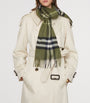 Green Cashmere Check Scarf